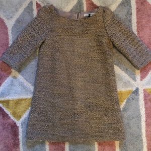 Dusty pale pink tweed vintage babydoll dress top